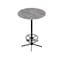Holland Bar Stool Co 42 Tall OD216 Black Table Base w36 Diameter Greystone Top, IndoorOutdoor OD21642BWODS36RGryStn - alternate 1